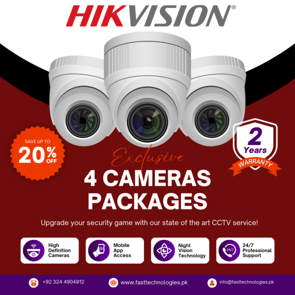 Hikvision 4 Camera Package