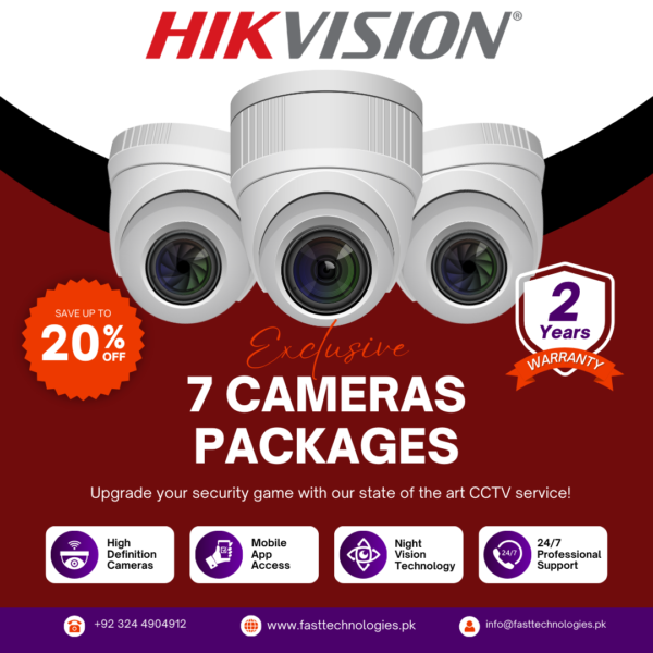 Hikvision 7 Camera Package